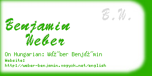 benjamin weber business card